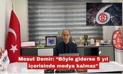 Mesut Demir: “Böyle giderse 5 yıl içerisinde medya kalmaz”