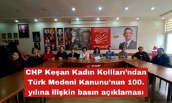 CHP Kadın Kollarından Türk Medeni Kanunu açıklaması
