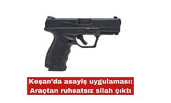 Keşan’da asayiş uygulaması: Araçtan ruhsatsız silah çıktı