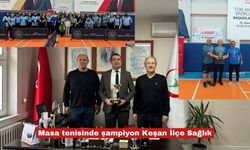 Masa tenisinde şampiyon Keşan İlçe Sağlık