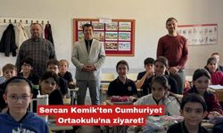 Sercan Kemik’ten Cumhuriyet Ortaokulu’na ziyaret!