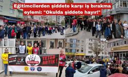 Şiddete karşı iş bırakma eylemi: "Okulda şiddete hayır!"