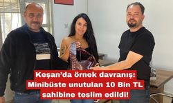 Keşan’daki minibüsçüden  örnek davranış