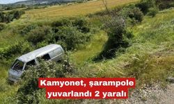 Kamyonet, şarampole yuvarlandı 2 yaralı