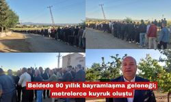 Beldede 90 yıllık bayramlaşma geleneği