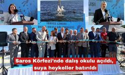 Saros Körfezi’nde dalış okulu açıldı, heykeller batırıldı