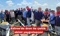 Edirne’de dron ile çeltik ekimi yaygınlaşıyor