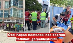 Özel Keşan Hastanesi'nde deprem tatbikatı gerçekleştirildi