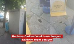 Kurtuluş Caddesi'ndeki onarılmayan kaldırım tepki çekiyor
