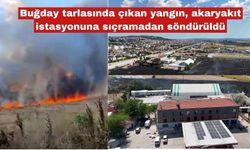 Yangın, akaryakıt istasyonuna sıçramadan söndürüldü