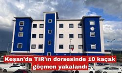 Keşan’da TIR’ın dorsesinde 10 kaçak göçmen yakalandı