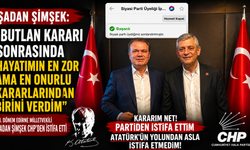 Şimşek, İstifam en zorlu kararım oldu"