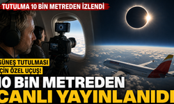 Güneş tutulması; 10 bin metreden canlı yayınlandı