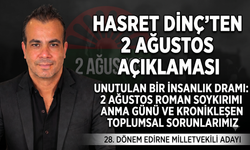 Hasret Dinç’ten 2 Ağustos açıklaması