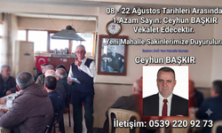 Yeni Mahalle Muhtarı İbrahim Dağ izne ayrıldı