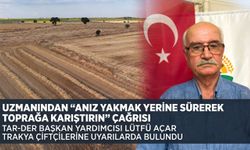 Anız yakmak yerine sürerek toprağa karıştırma' önerisi
