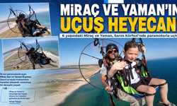2 kardeşten Saros Körfezinde Paramotor heyecanı