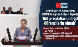Yontar'dan TBMM'de eğitim bütçesi tepkisi
