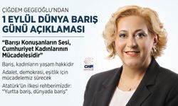 Çiğdem Gegeoğlu’ndan 1 Eylül Dünya Barış Günü açıklaması