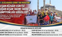 11. Uluslararası Edirne Yarı Maratonu'nda Keşan rüzgarı