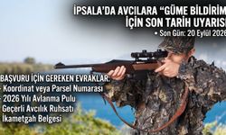 İpsala'da avcılara "güme bildirimi" için son tarih uyarısı