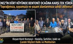 Enez’in dört köyünde bentonit ocağına karşı tek yürek