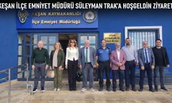 Keşan İlçe Emniyet Müdürü Süleyman Trak’a hoşgeldin ziyareti