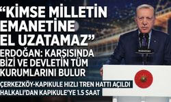 Erdoğan Babaeski'de Hızlı Tren açılışına katıldı