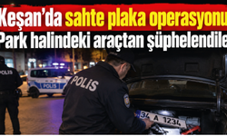Keşan’da sahte plaka operasyonu