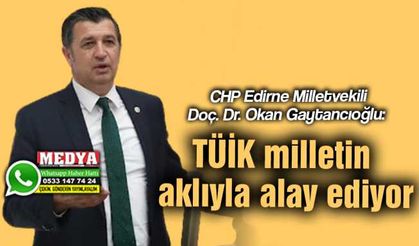 CHP Edirne Milletvekili Doç. Dr. Okan Gaytancıoğlu:  TÜİK milletin aklıyla alay ediyor