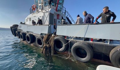 Çanakkale'de 16 bin metrekare hayalet ağ çıkarıldı