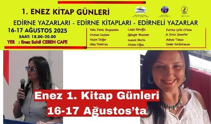 Enez 1. Kitap Günleri 16-17 Ağustos’ta