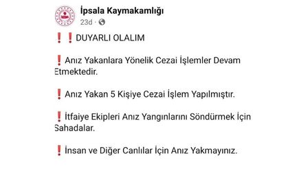 İpsala Kaymakamlığı’ndan anız yangınlarına karşı uyarı