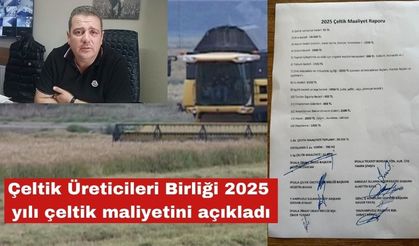 2025 yılı çeltik maliyeti Raporu açıklandı