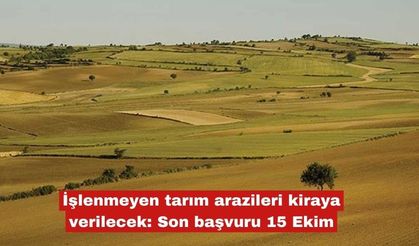 İşlenmeyen tarım arazileri kiraya verilecek