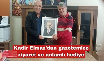 Kadir Elmaz’dan gazetemize ziyaret ve anlamlı hediye