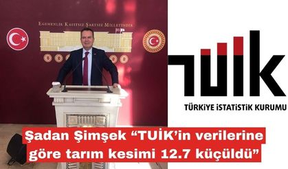 Şimşek “TUİK’in verilerine göre tarım kesimi 12.7 küçüldü”