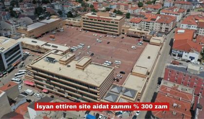 Belediye sitesinde  yapılan %300 aidat zammı  isyan ettirdi!