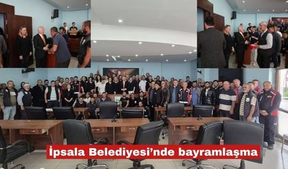İpsala Belediyesi’nde bayramlaşma töreni gerçekleşti