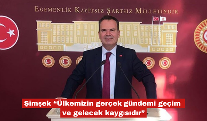 Şimşek “Gerçek gündem geçim ve gelecek kaygısıdır”