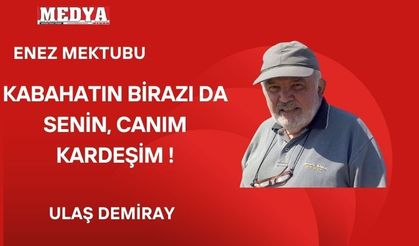 KABAHATIN BİRAZI DA SENİN, CANIM KARDEŞİM !