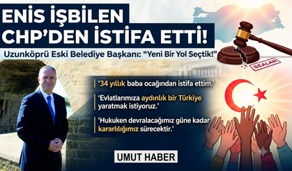 Belediye Başkanı Enis İşbilen CHP'den istifa etti