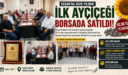 İlk ayçiçeği ürünü borsada satışa çıkarıldı