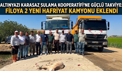 Altınyazı Karasaz Sulama Kooperatifi'ne güçlü takviye