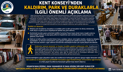 Kaldırım, park ve duraklarla ilgili önemli açıklama