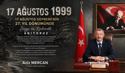Mercan'dan 17 Ağustos depremi açıklaması
