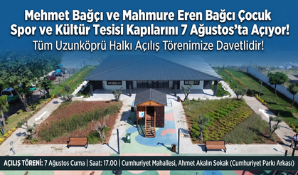 Uzunköprü'de Spor ve Kültür Tesisi 7 Ağustos'ta açılacak