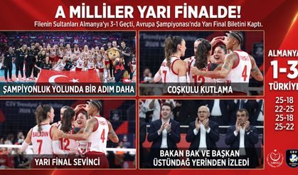 A Milli Kadın Voleybol Takımı,  yarı finale yükseldi