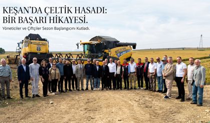 Keşan’da ilk çeltik hasadı coşkusu