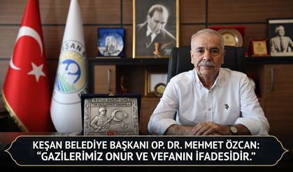 Özcan, 19 Eylül Gaziler Günü’nü kutladı